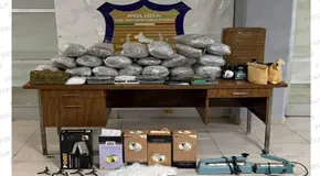 Hallan más de 33 kilos de presunta marihuana en cateo en Valles