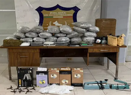 Hallan m&aacute;s de 33 kilos de presunta marihuana en cateo en Valles