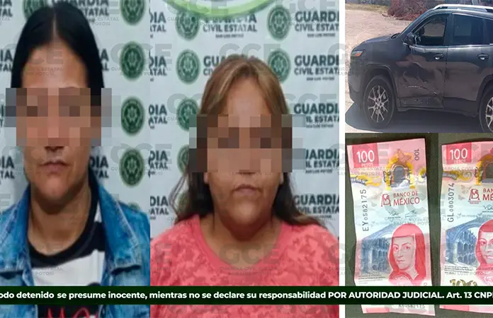Mujeres son detenidas por múltiples robos a comercios