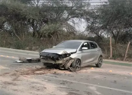 Conductor choca contra &aacute;rbol en Camino a Santa Rita