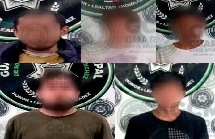 Sorprenden a cinco viciosos en la calle