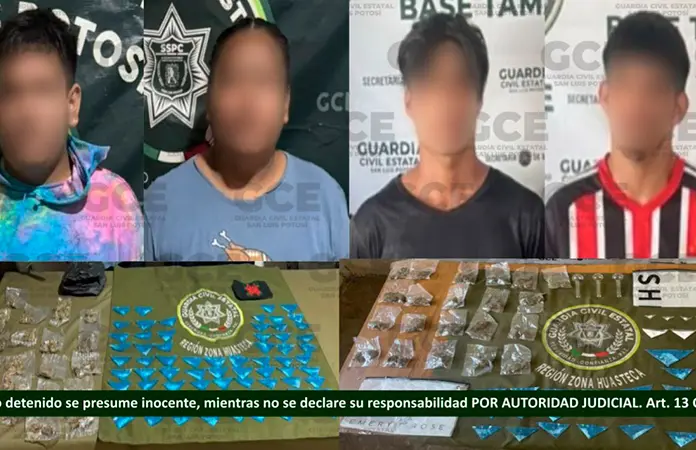 Caen cuatro narcos en la Huasteca