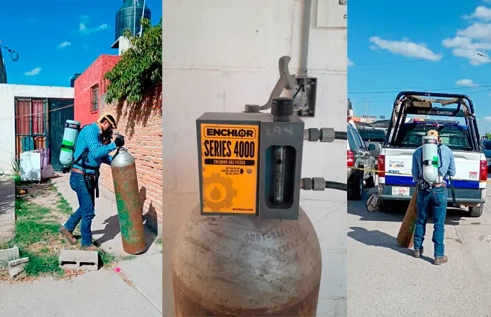 Roban y recuperan tanque de gas cloro