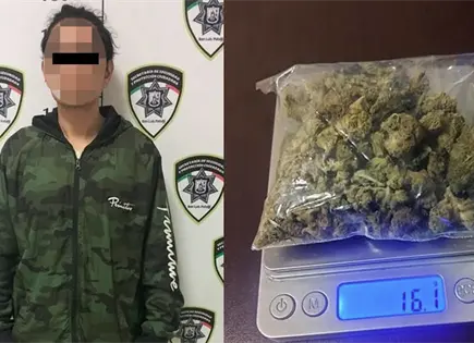 Detienen a dos hombres con marihuana en la capital Detienen a dos hombres con marihuana en la capital