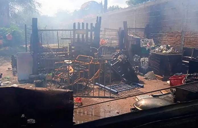 Nueve viviendas consumidas al norte de la ciudad