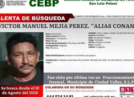 Sin rastro hombre desaparecido en Ciudad Valles Sin rastro hombre desaparecido en Ciudad Valles