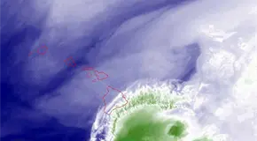Tormenta tropical Moke descarga lluvias en Isla Grande de Hawaii Tormenta tropical Moke descarga lluvias en Isla Grande de Hawaii