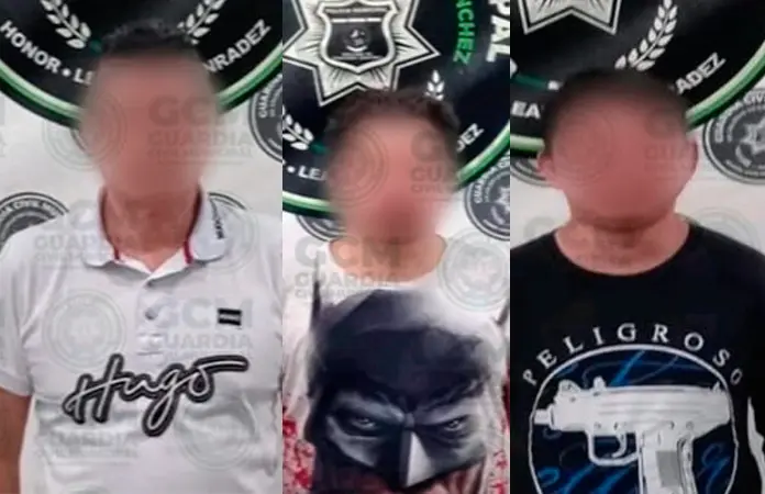 Cuatro hombres son apresados por agredir a su familia