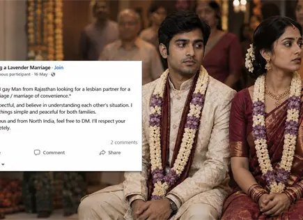 "Matrimonios lavanda": la salida clandestina para j&oacute;venes LGBT+ en India