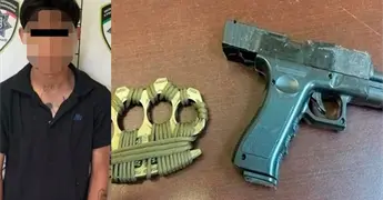 Sorprenden a joven armado en la Col. Villas del Saucito