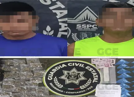 Detienen a dos con droga y ponchallantas en Valles Detienen a dos con droga y ponchallantas en Valles