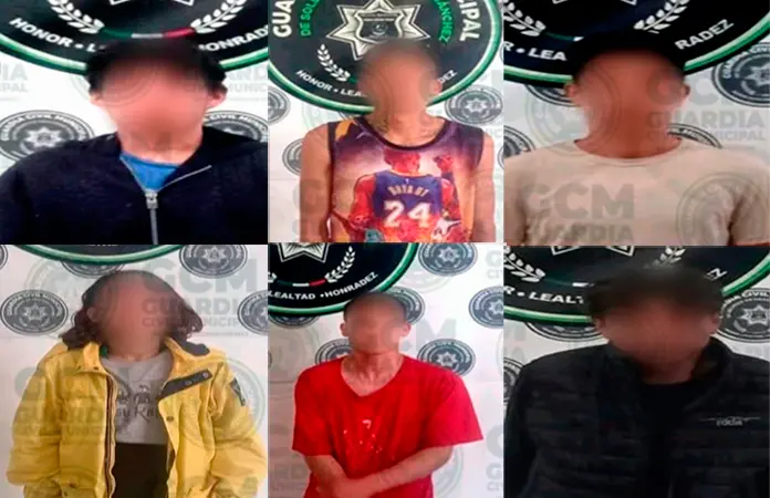 Sorprenden a seis en posesión de drogas
