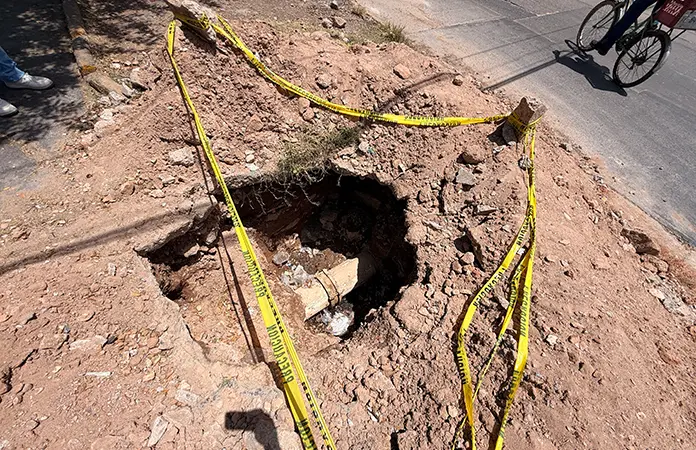 Reparación de fuga provocó hundimiento en la Juan Sarabia