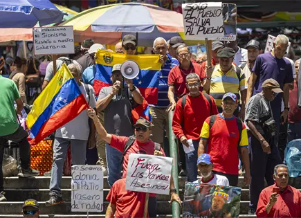 Chavistas rechazan imperialismo de EU en Venezuela