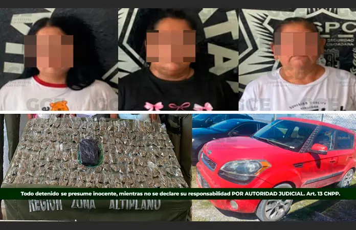 Capturan a tres vendedoras de marihuana