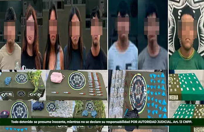 Caen distribuidores de "mota" y cristal