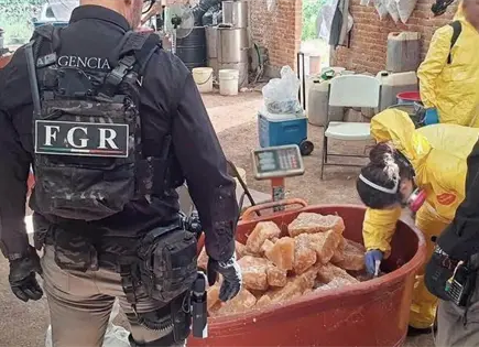 Desmantelan narcolaboratorio en Santa Mar&iacute;a del R&iacute;o