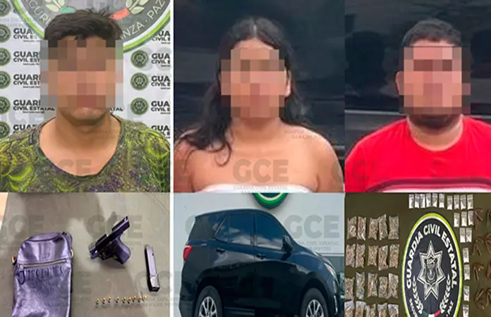 Atrapan a otros tres delincuentes en la entidad