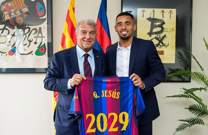 Gabriel Jesus, jugador del Barsa hasta 2029