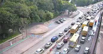 Reportan tr&aacute;fico pesado en el centro y norte de la capital