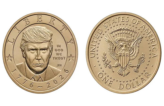 Lanzan moneda con el rostro de Trump