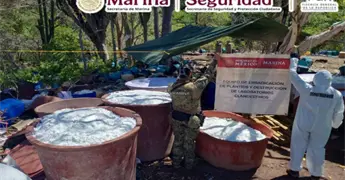 Marina inhabilita tres narcolaboratorios ligados a Los Chapitos en Sinaloa