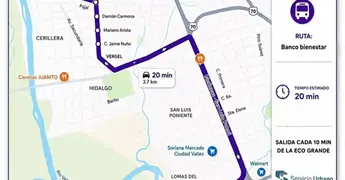 Abren ruta de transporte al Banco Bienestar