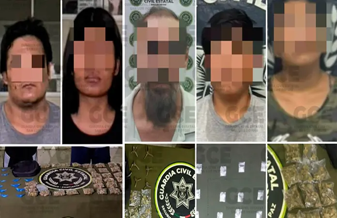 Cinco narcos son capturados en operativos