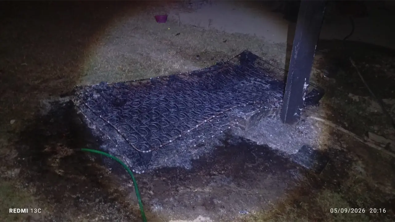 Golpea a su esposa y prende fuego a la casa; lo detienen