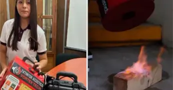 Estudiante de Altamira crea extintor ac&uacute;stico port&aacute;til