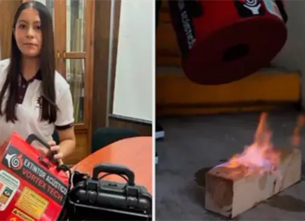 Estudiante de Altamira crea extintor acústico portátil Estudiante de Altamira crea extintor acústico portátil