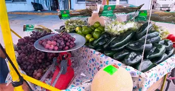 Rafael Rebolloso recorre las calles vendiendo frutas