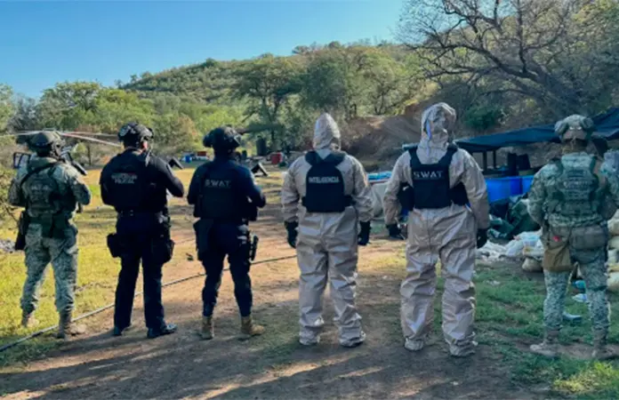 SSPE y Sedena desmantelan narcolaboratorio en Parral, Chihuahua