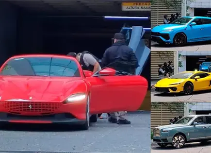 Aseguran autos de lujo en San Pedro Garza G.