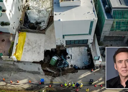 Socavón amenaza mansión de Nicolas Cage en Malibú Socavón amenaza mansión de Nicolas Cage en Malibú