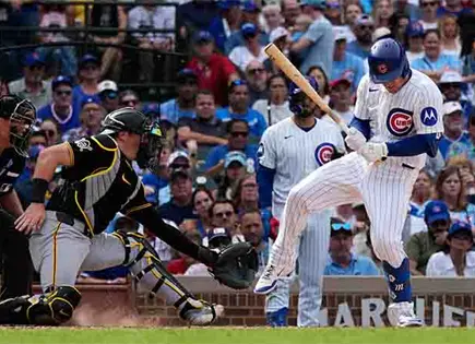 Con remontada Cachorros vencen 4-3 a Piratas Con remontada Cachorros vencen 4-3 a Piratas