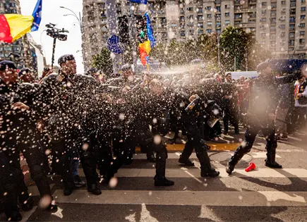 Agricultores toman las calles de Bucarest