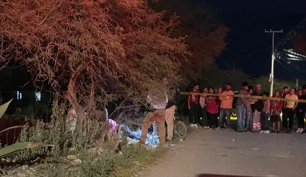 Motociclista muere tras derrapar y chocar contra un árbol