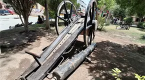 Dañan histórico cañón de la Independencia
