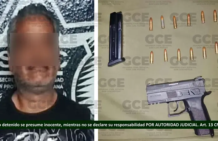 Sujeto armado es detenido en calles de Matehuala