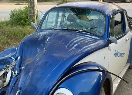 Fallece hombre tras choque con vocho en la Valles-Naranjo Fallece hombre tras choque con vocho en la Valles-Naranjo