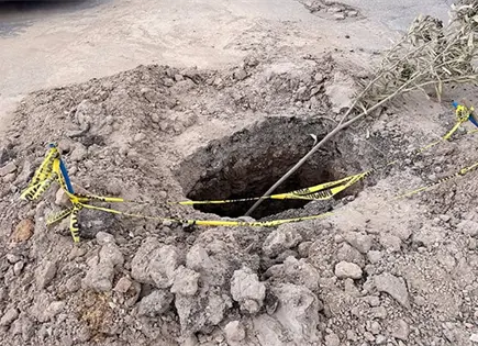 Drenaje deteriorado dispara aparición de socavones en SLP Drenaje deteriorado dispara aparición de socavones en SLP