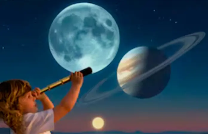 La Luna y Saturno se alinean este mes