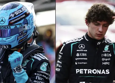 Russell arrasa en Bakú; Checo saldrá 19º Russell arrasa en Bakú; Checo saldrá 19º