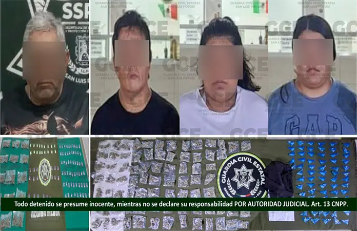 Capturan a cuatro "narcos" en Cerritos y Valles