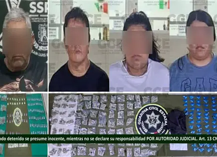 Capturan a cuatro "narcos" en Cerritos y Valles
