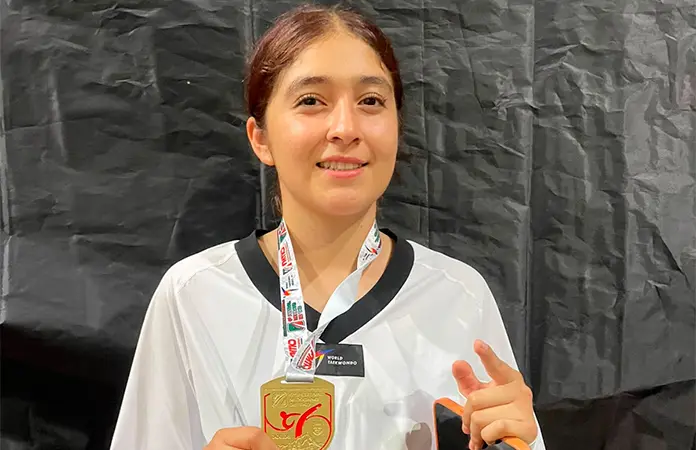Dulce María obtiene medalla de oro en TKD