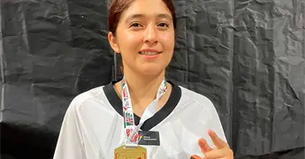 Dulce Mar&iacute;a obtiene medalla de oro en TKD