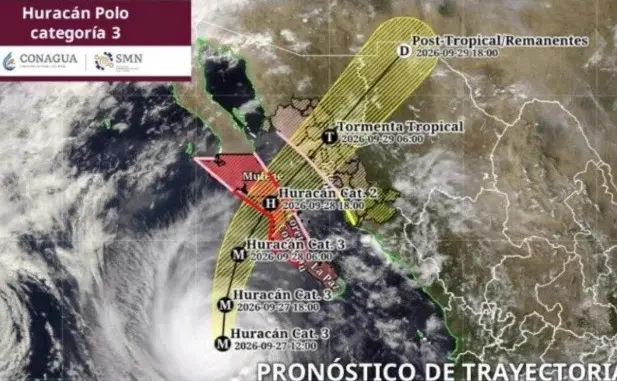 Huracán Polo se acerca a Sonora y Baja California Sur: Marina del Pilar llama a precaución