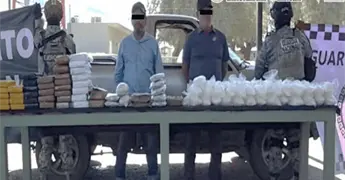 SEDENA y FGR aseguran 341 kilos de droga en Sonora y BC